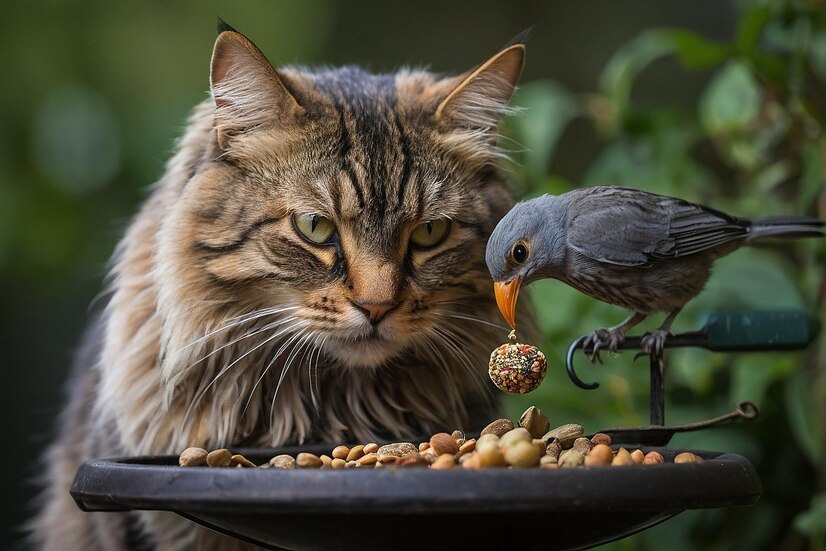 Default Cat With Bird Feeder 1114710 132765